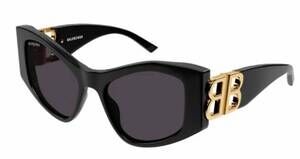 NEW BALENCIAGA women's xl dynasty sunglasses in black-violet